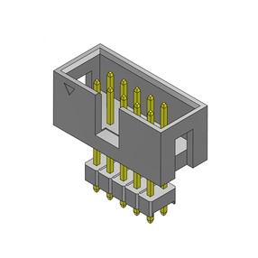 P/H2.54mm Box heade HA208